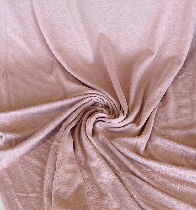 Viskoosipellavatrikoo Yksivärinen, Baby Pink