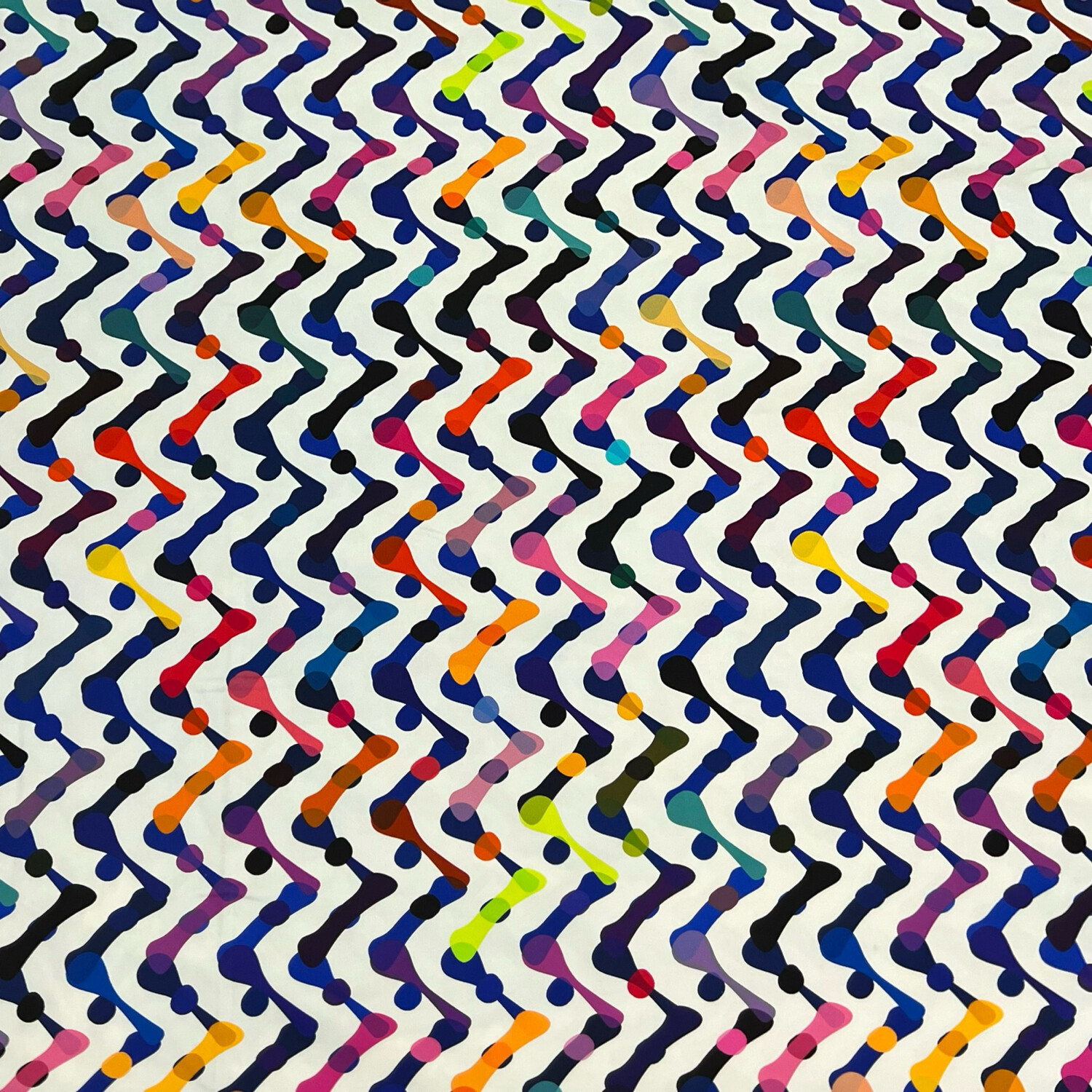 Tikit -Puuvillasatiini, Multicolour