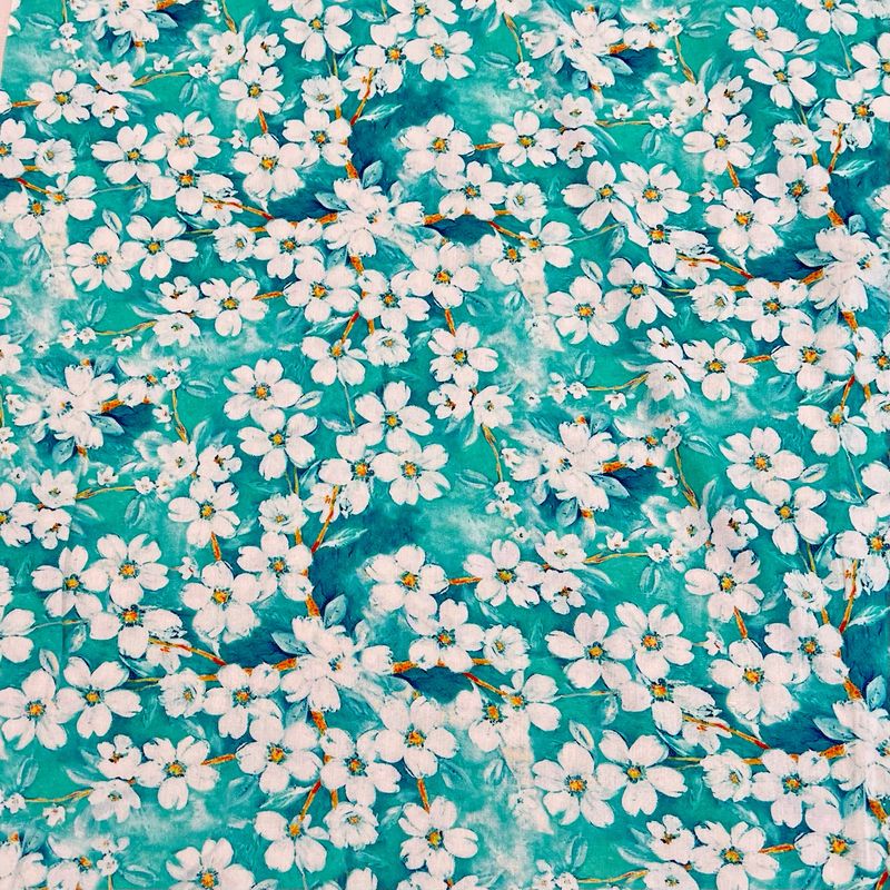 Vuokko-viskoosipellava, Turkoosi Pala 3m Vuokko-viskoosipellava, Turkoosi Pala 3m