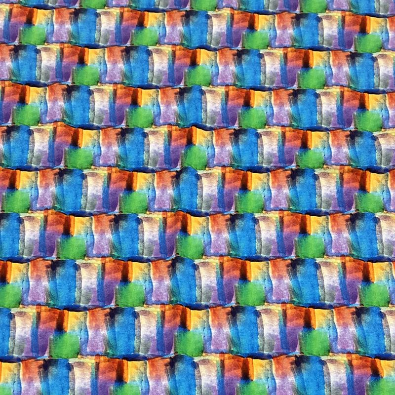 Limited 3-puuvillaelastaanitrikoo, Siniruutu