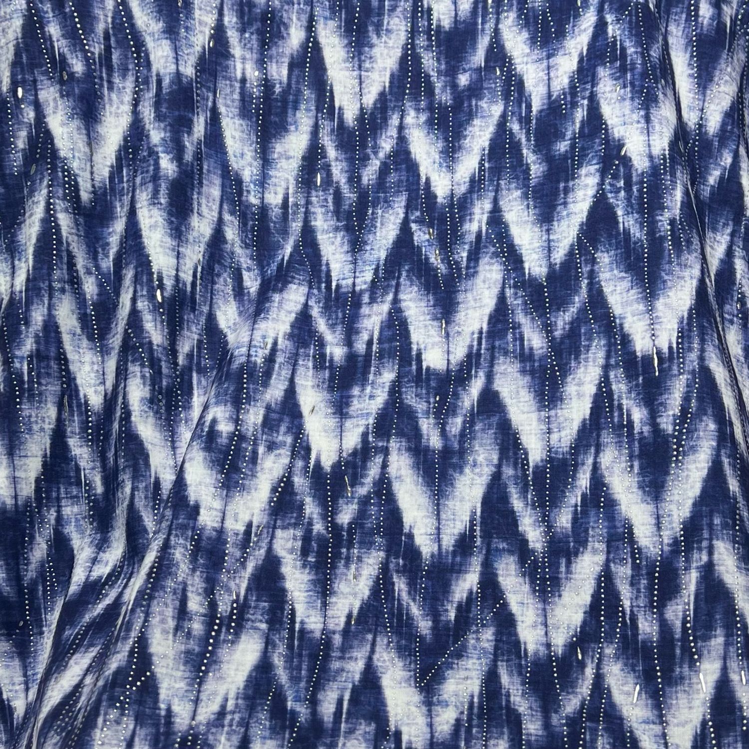 Indigo-puuvillapopliini, Sinivalkoinen