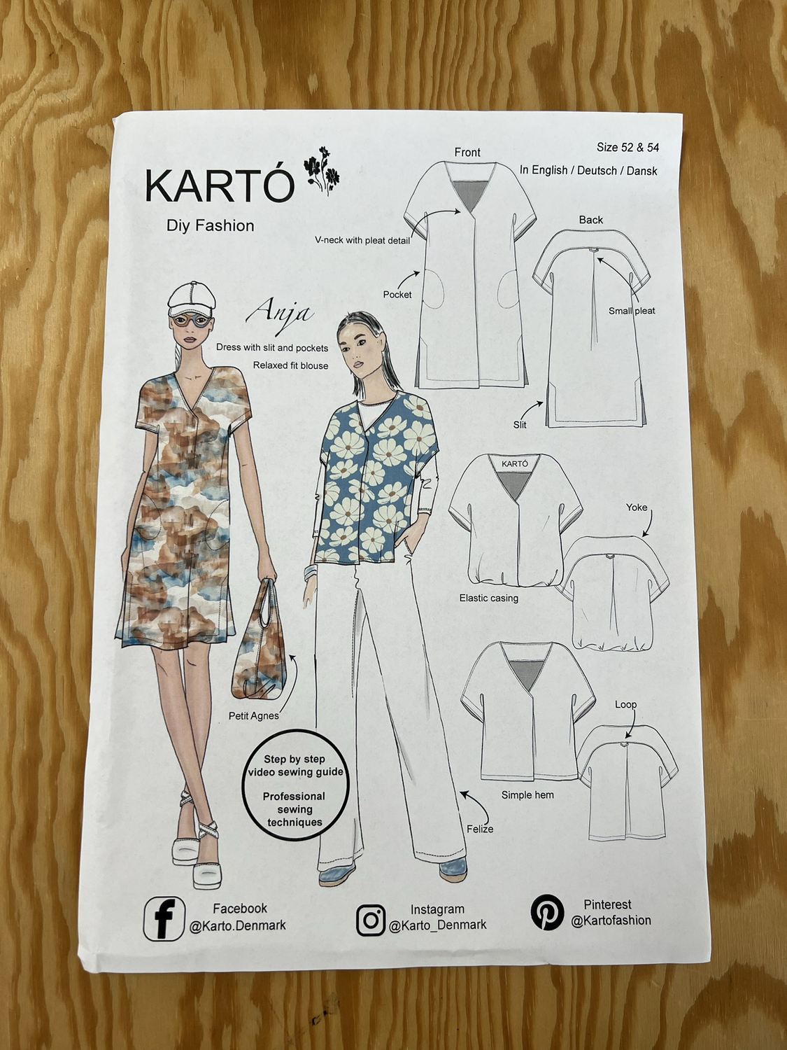 Anja -laskosmekko ja paita, Koko 52&amp;54