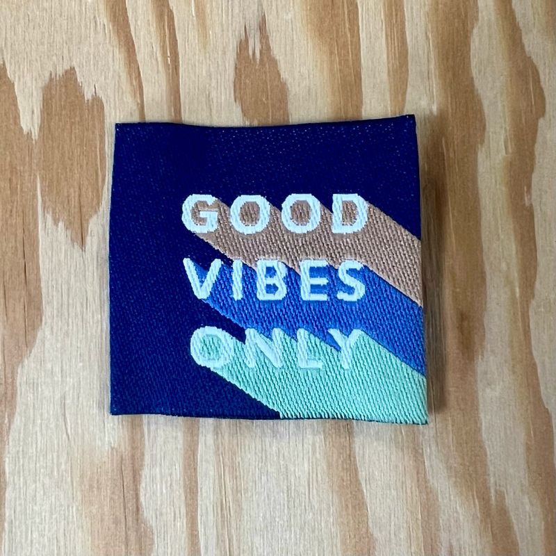 Ompelumerkki Good Vibes Only 5kpl