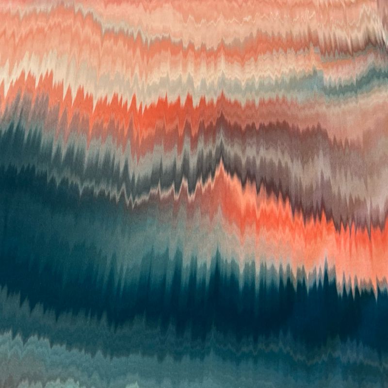 Revontulet -viskoosi, koralli-turkoosi Revontulet -viskoosi, koralli-turkoosi