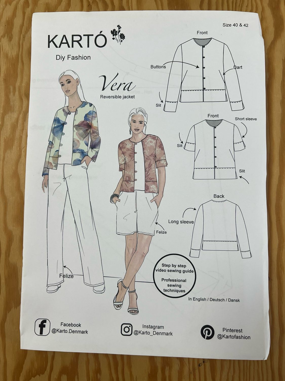 Vera -kääntäjakkukaava, Koko 36&amp;38