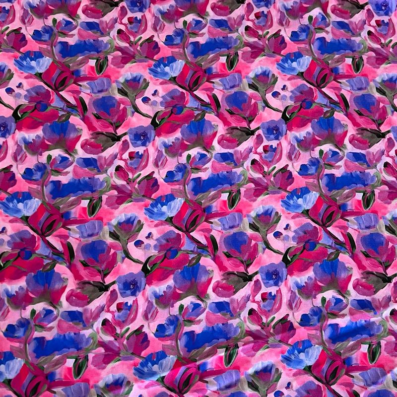 Bomullblomma-viskoosi, Pinkkikirjava Bomullblomma-viskoosi, Pinkkikirjava