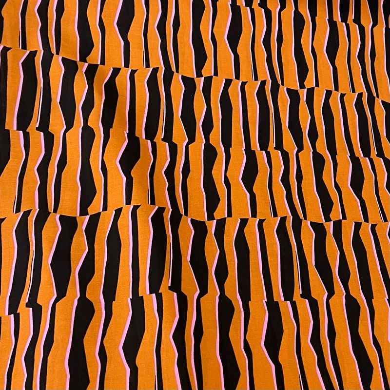 Kaistat-puuvillapopliini, Oranssi