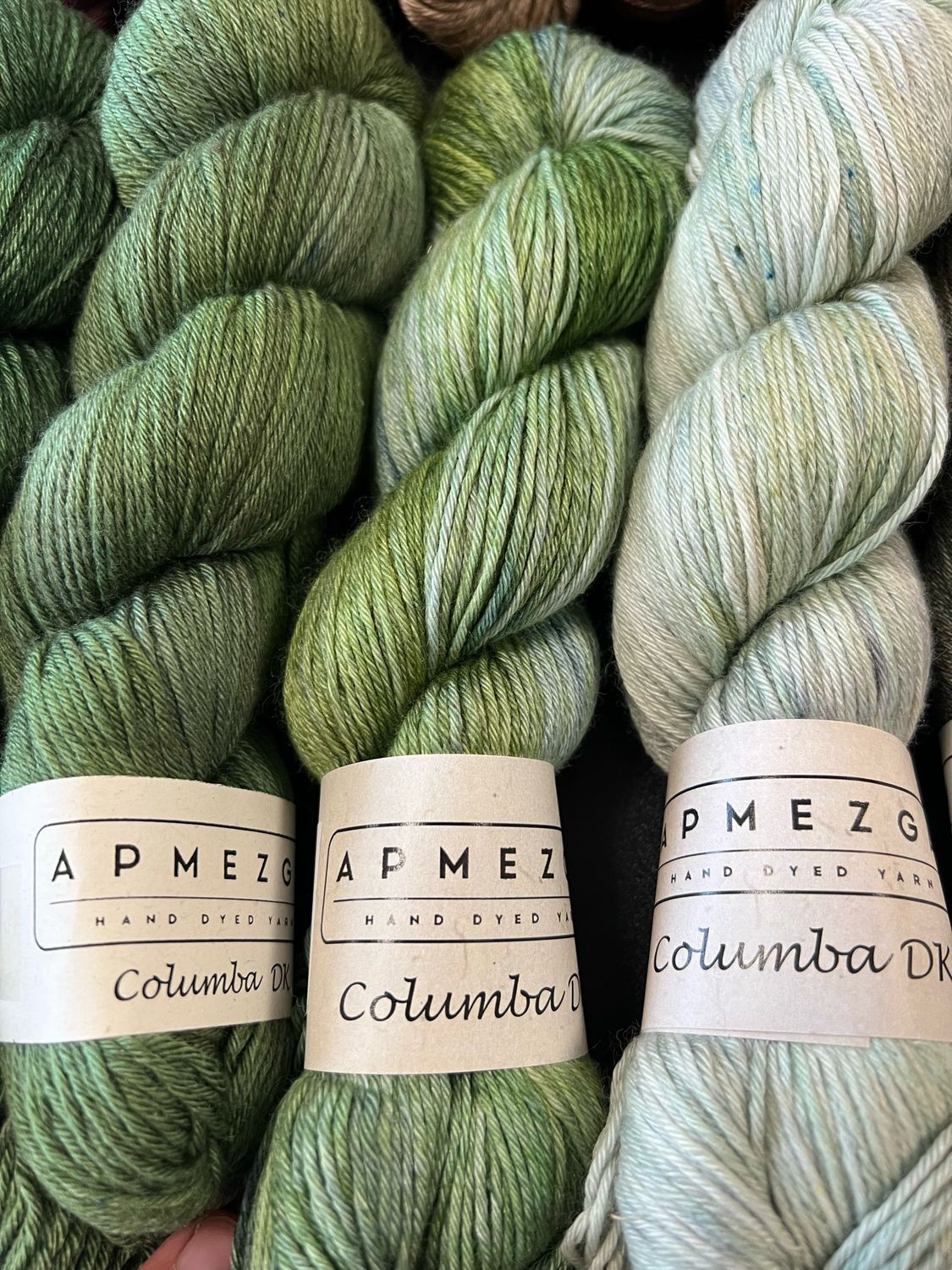 Columba DK merinosilkkilanka, Green mix 151