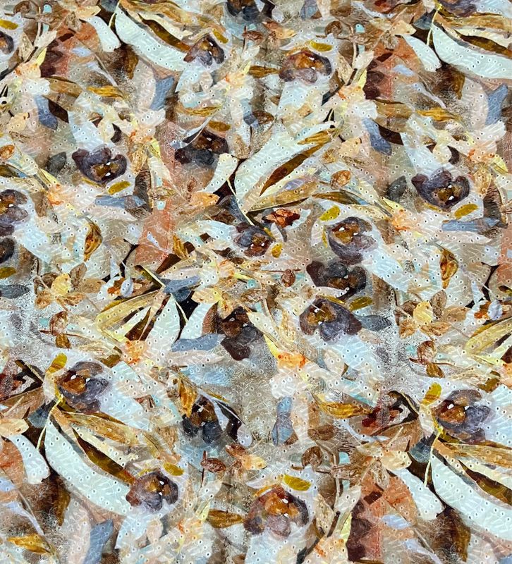 Sahara-puuvillabrodyyri, Oranssi Pala 2m Sahara-puuvillabrodyyri, Oranssi Pala 2m