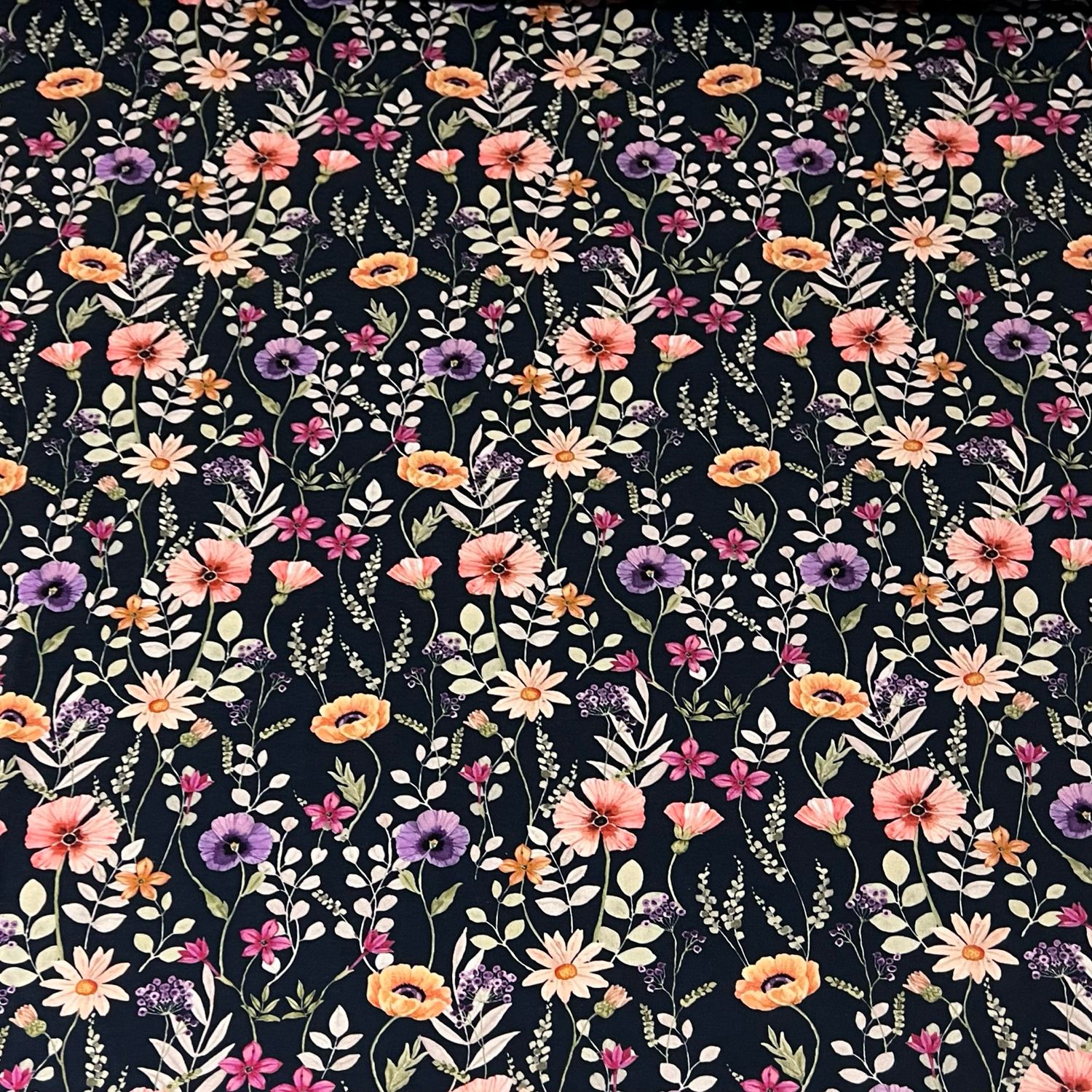 Kasvio -puuvillaelastaanitrikoo, Muste Pala 1,2m