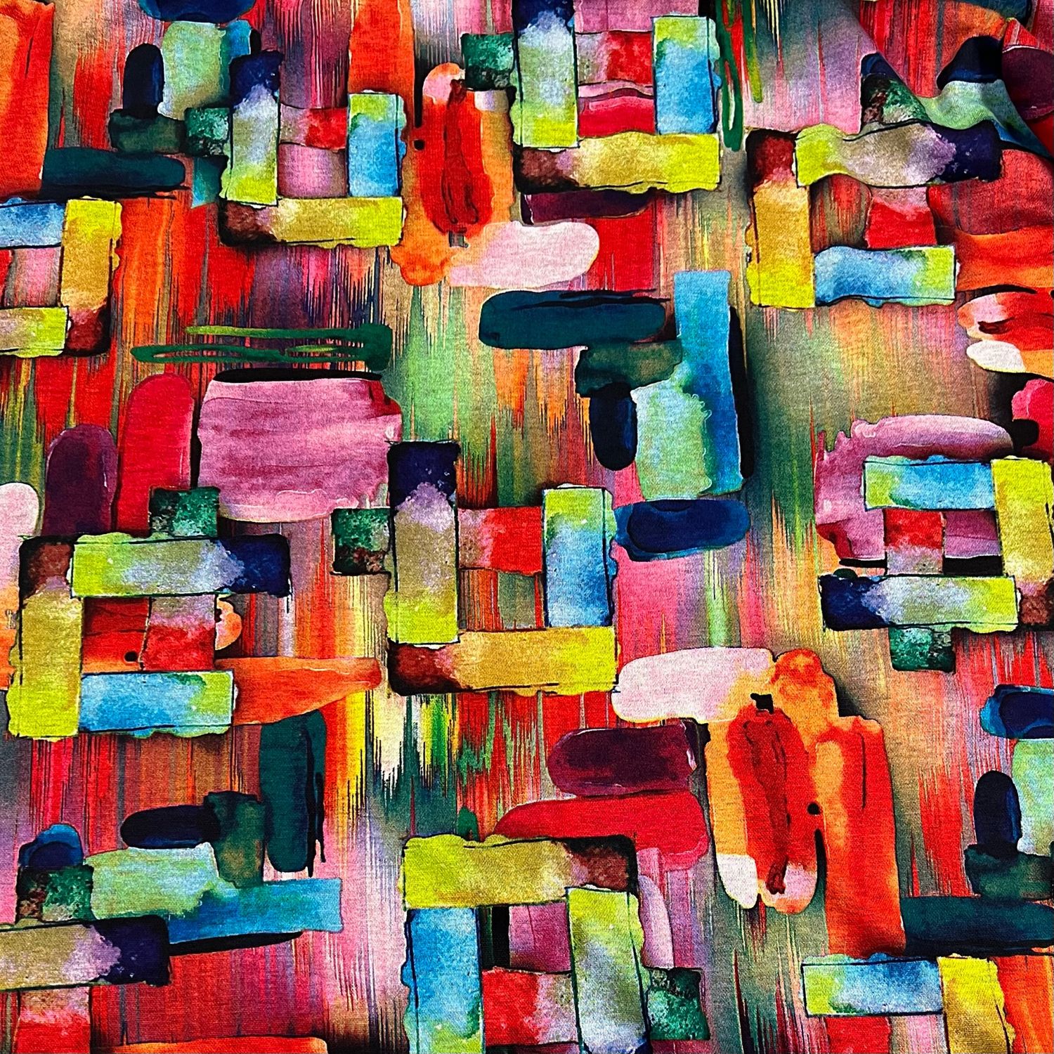 Rainbow Squares-neulos, Multicolour Pala 2m