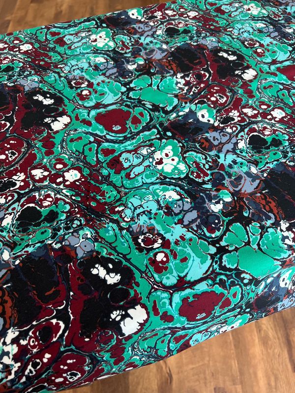 Hupsis- harjattu joustocollege, Turkoosisävyt Pala 2m Hupsis- harjattu joustocollege, Turkoosisävyt Pala 2m