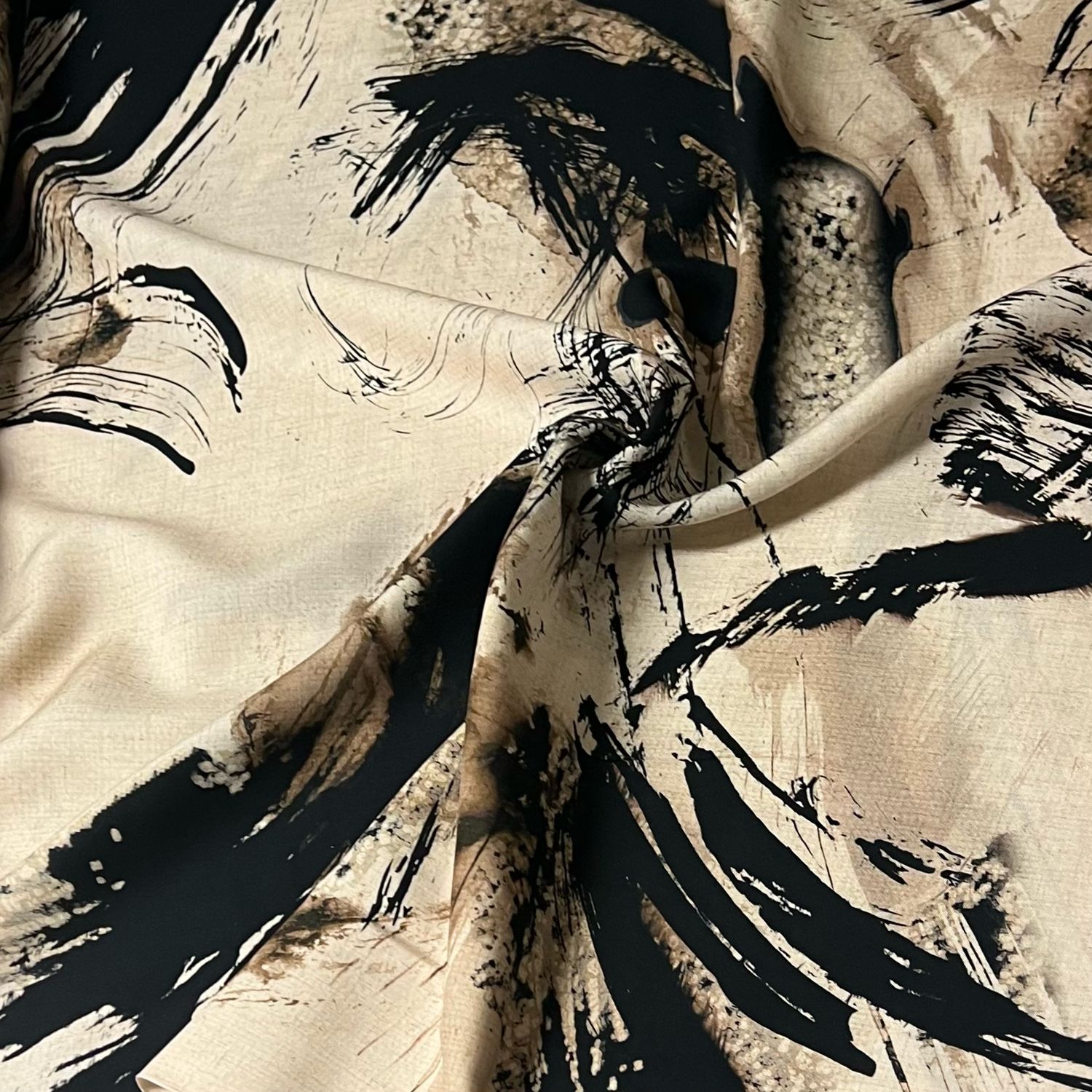 Sand viskoosipellava, Beige -musta