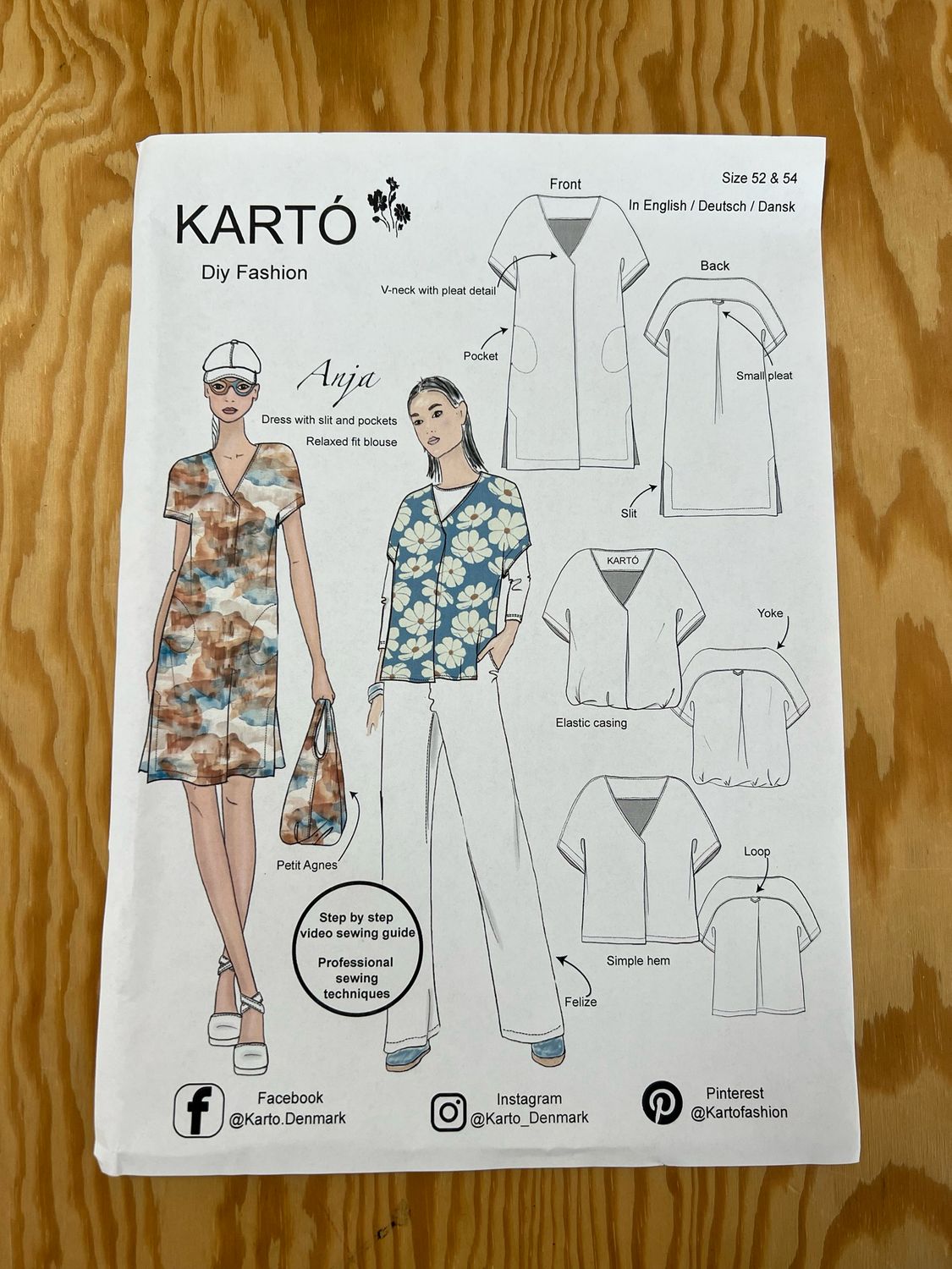 Anja -laskosmekko ja paita, Koko 36 &amp; 38