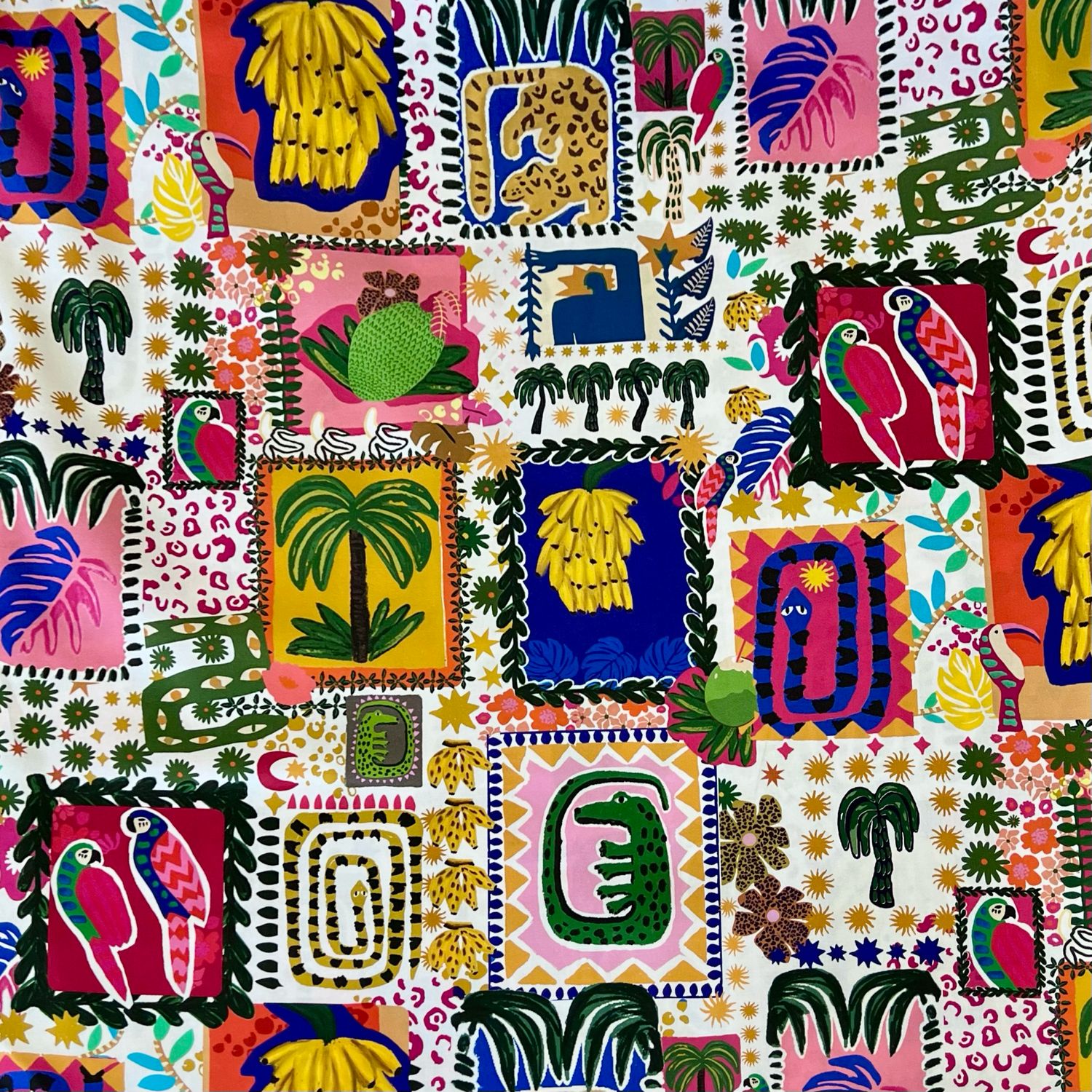 Matkamuisto-puuvillasatiini, Multicolour