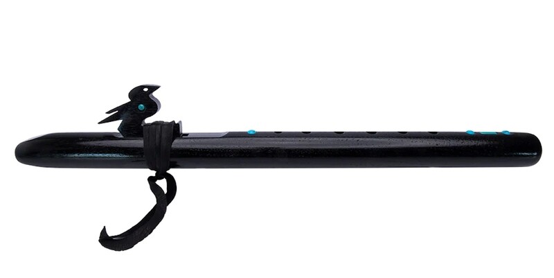 08 - Crow w/ Turquoise Inlay - A - Ebonized Walnut