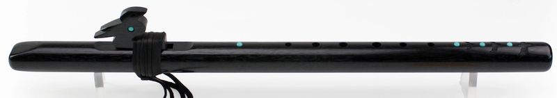 18 - Crow - F# - Ebonized Walnut w/Turquoise