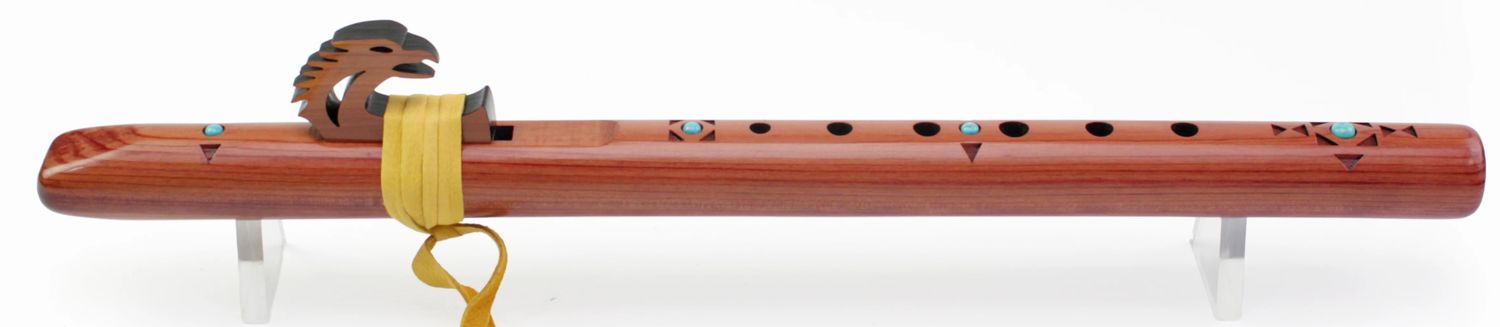 07 - Sparrow Hawk - A - Aromatic Cedar w/ Turquoise Inlay