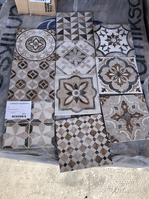 Brown decorative tile 7.9x7.9