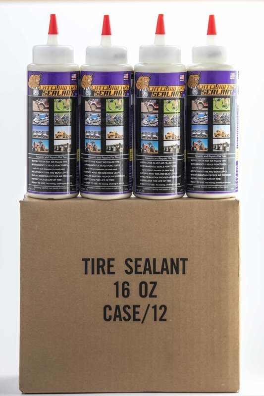Case (12 Bottles) of 16 oz Cat Claw Tire Sealant-FREE Shipping In USA!