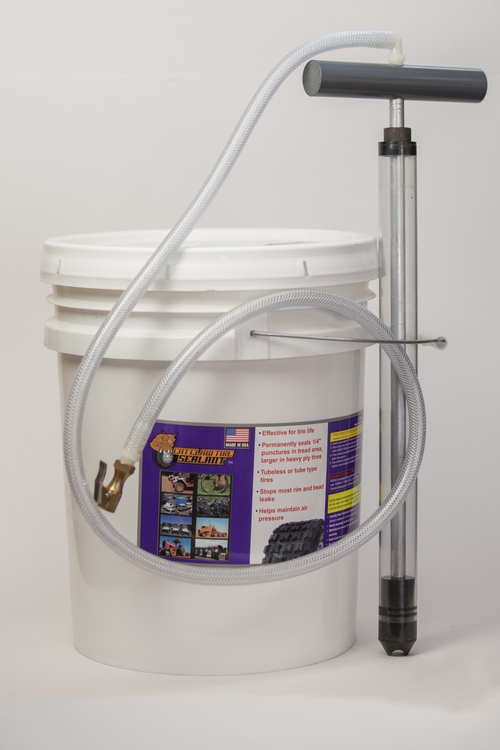 5 Gallon Pail Of Cat Claw Tire Sealant With Pump