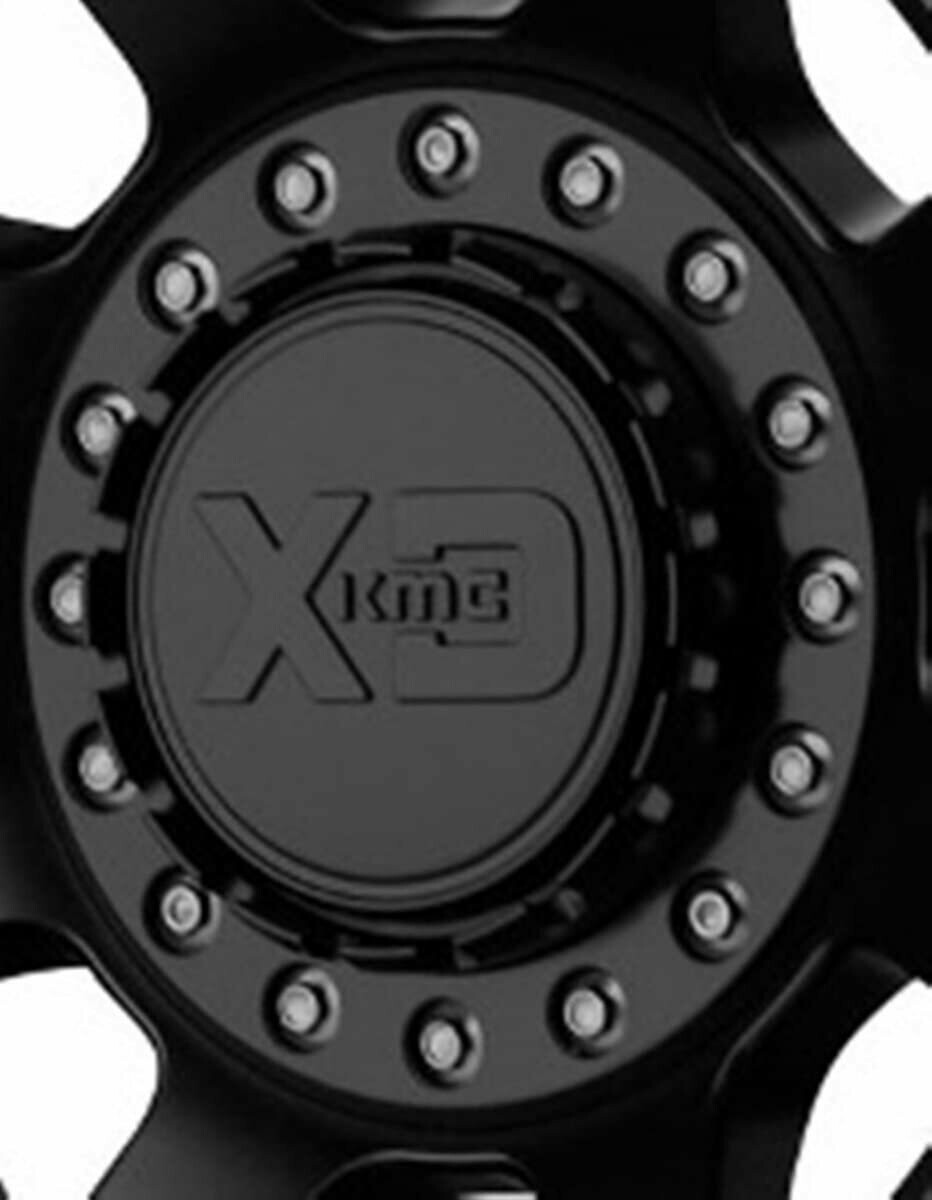XD SERIES KMC XD137 FMJ Replacement Center Cap M1050BK09 (2 Piece - Satin Black Inner Cap Piece with Satin Black Base)