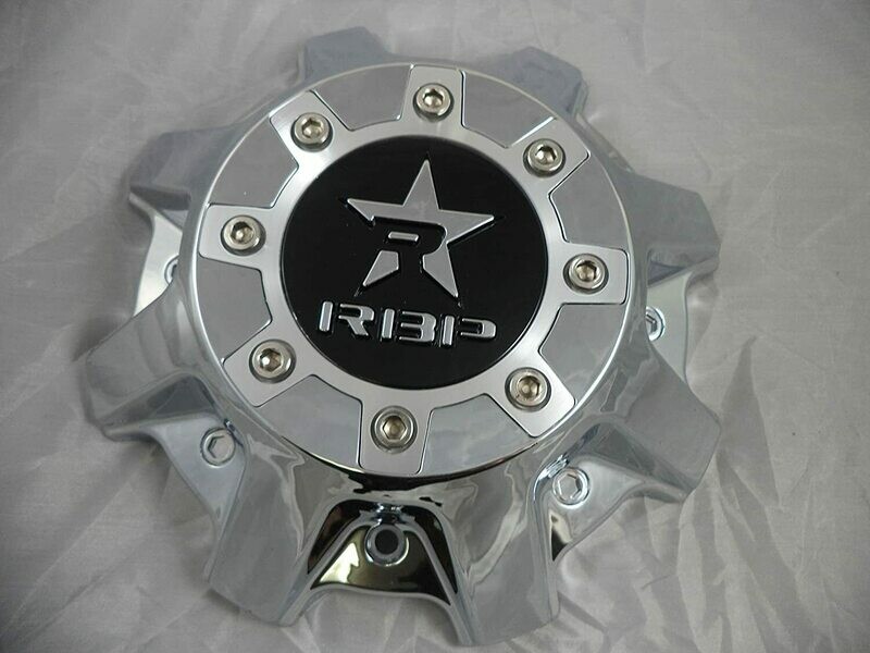 RBP Wheels Chrome/Black Logo Custom Wheel Center Caps # CAP8040-6-4-C (1 CAP)