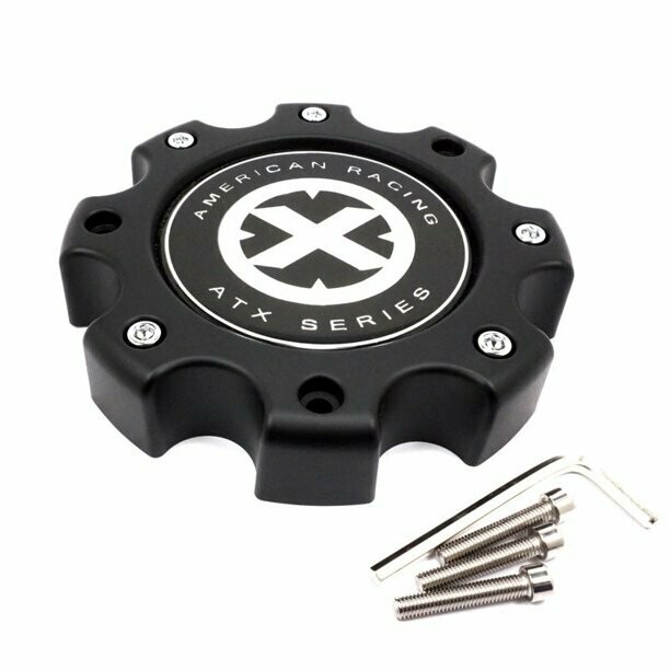 ATX Series Matte Black Wheel Center Hub Cap 8 Lug 8x165 for AX756 #ax845l170