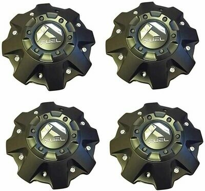 4 Pack Fuel Wheels Black Center Cap Cap 1001-63-B Cap M-447 Five and Six Lugs