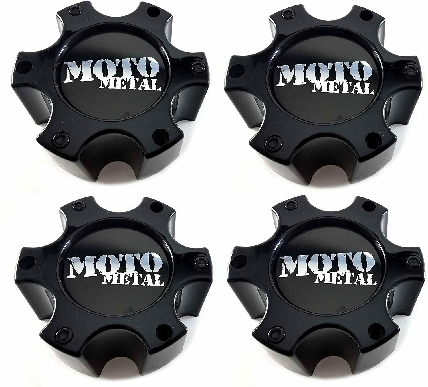 MO909B6139B Moto Metal Gloss Black Wheel Center Caps 5.5" 6 Lug for MO909 MO957 MO959 Ri
