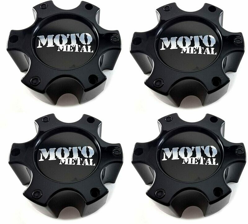 MO909B6139B Moto Metal Gloss Black Wheel Center Caps 5.5" 6 Lug for MO909 MO957 MO959 Ri