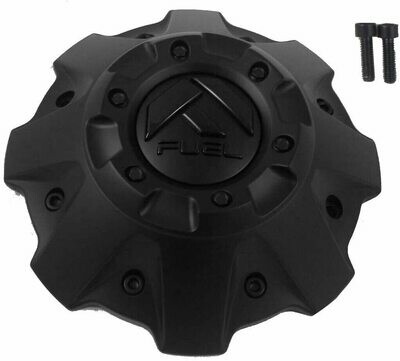 4 Pack - Fuel Matte Black with Matte Black Emblem Wheel Center Cap # 1001-63B