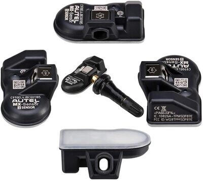 Autel MX-Sensor Tire Pressure Monitor Sensor 2 in 1 TPMS Sensors 315MHz 433MHz,Replaced OEM Tire Sensors Snap-in Rubber Valves (Pack of 4 SENSORS)