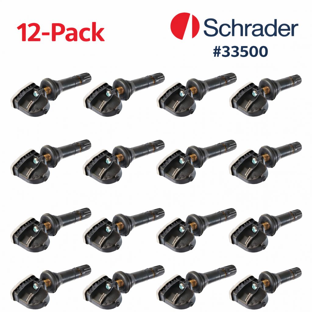 (12-PACK) SCHRADER 33500 EZ-SENSOR (NEW) PROGRAMMABLE RUBBER TPMS 315+433 MHZ