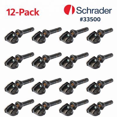 (12-PACK) SCHRADER 33500 EZ-SENSOR (NEW) PROGRAMMABLE RUBBER TPMS 315+433 MHZ