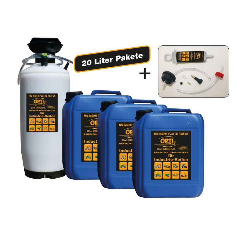 20 Liter Paket (3 x 5 Liter Nachfüllkanister + 5-Liter-Druckfüllbehälter) 
inkl. Profi-Einfüll-Zubehör
(Preis/Liter 5,90 €)