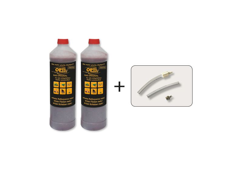 2 x 500 ml Reifendicht-Gel inkl. Einfüll-Zubehör
(Stückpreis: 7,00 €)