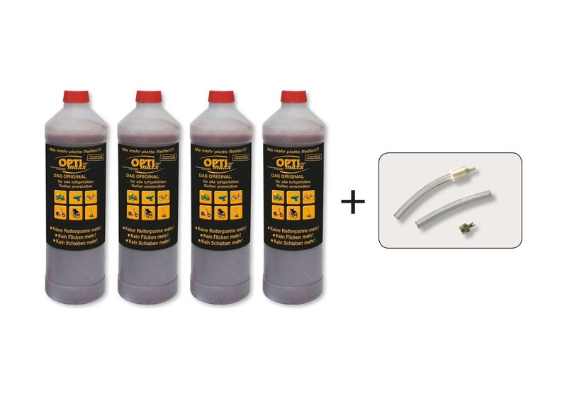4 x 500 ml Reifendicht-Gel inkl. Einfüll-Zubehör
(Stückpreis: 4,50 €)