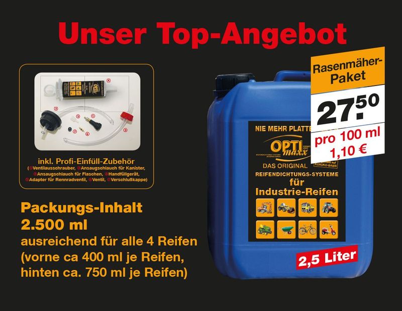 Rasenmäher-Paket 2,5 Liter
(Preis/Liter: 11,00 €)