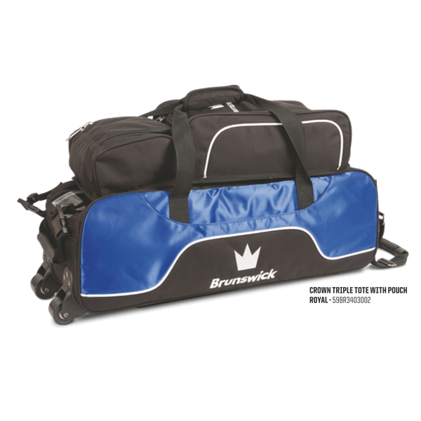 Brunswick 3-Ball Crown Tote Blue black Brunswick 3-Ball Crown Tote Blue black