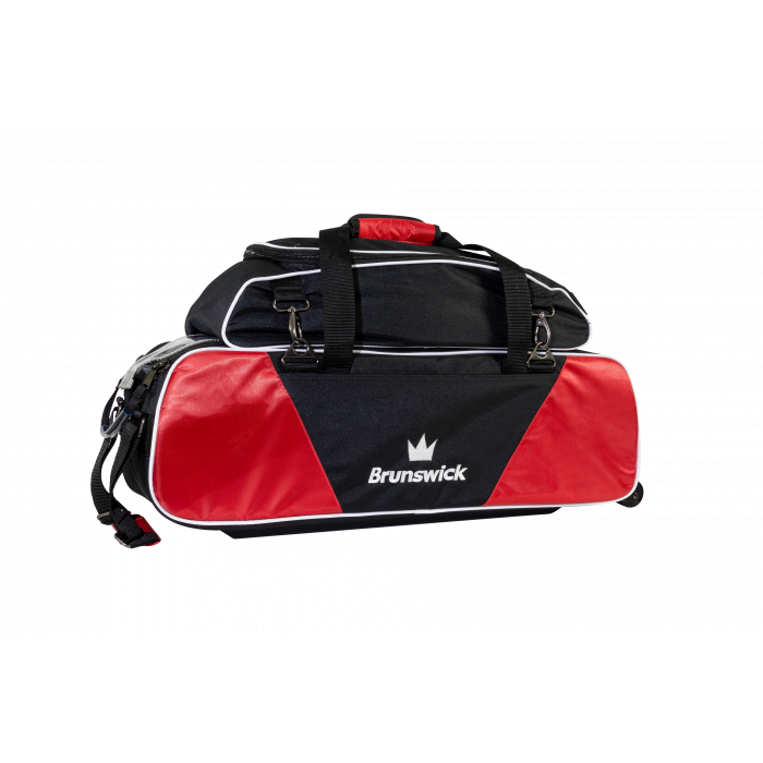 Brunswick 3-Ball Crown Tote Red black