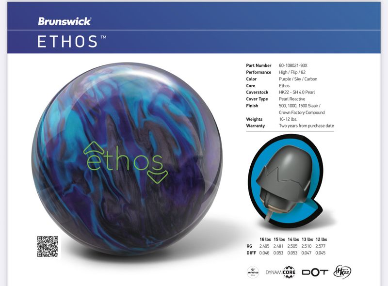 Brunswick Ethos Pearl Brunswick Ethos Pearl