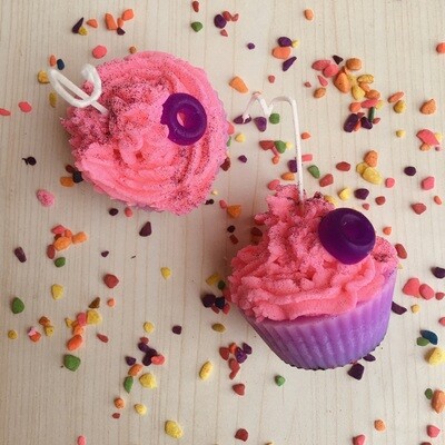 Cotton Candy Cupcake Candle