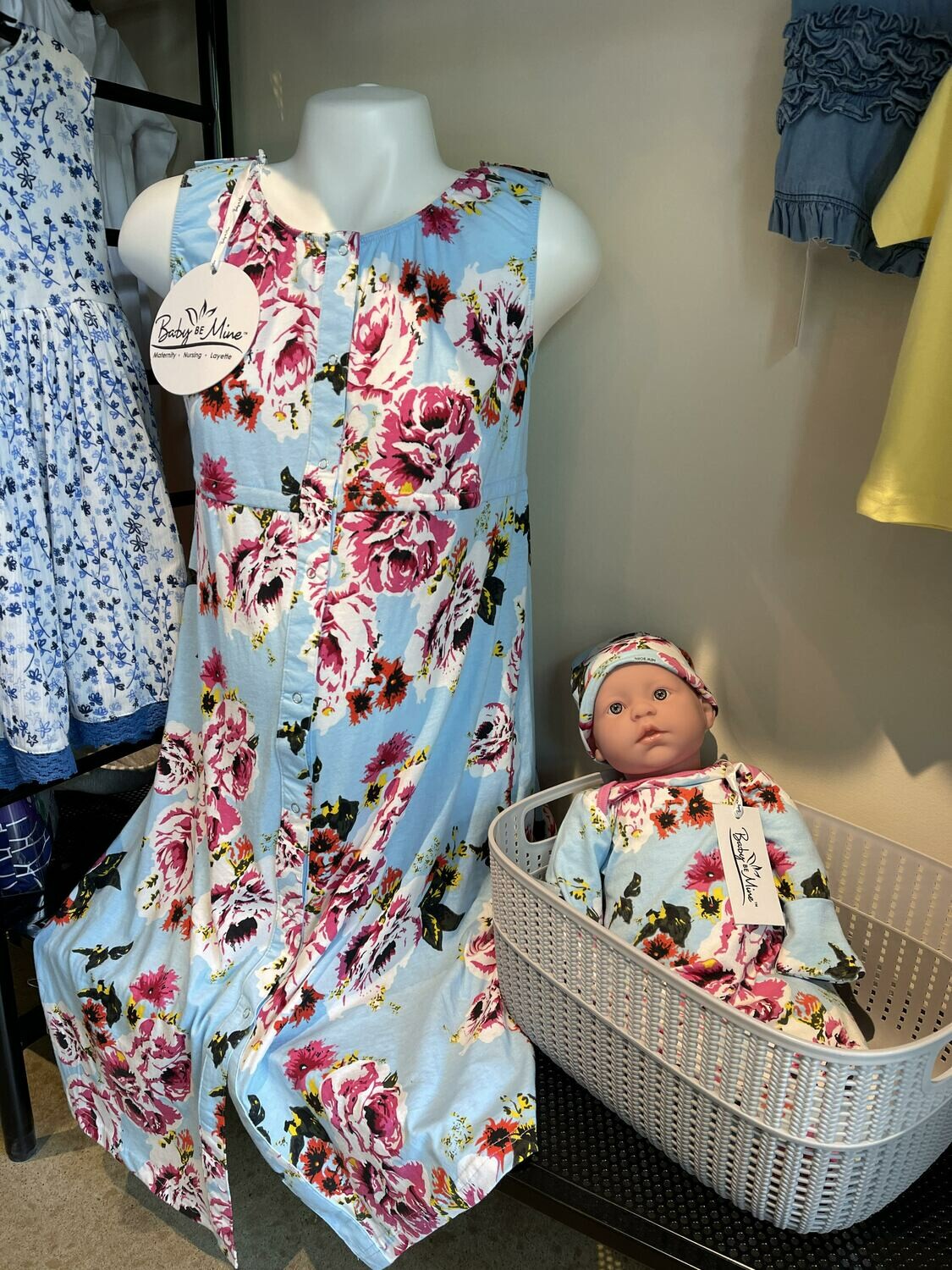 Baby Be Mine Nursing Gown Baby Set