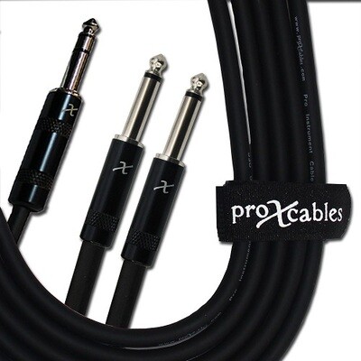 ProX XC-SYP03 (3ft 1/4in TRS to 1/4in Dual TS Cable)