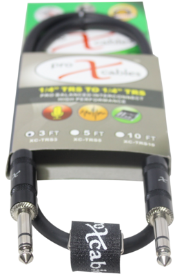 ProX XC-TRS3 (3ft 1/4in TRS to 1/4in TRS Cable)