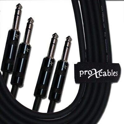 ProX XC-DTRS10 (10ft Dual 1/4in TRS to Dual 1/4in TRS Cable)