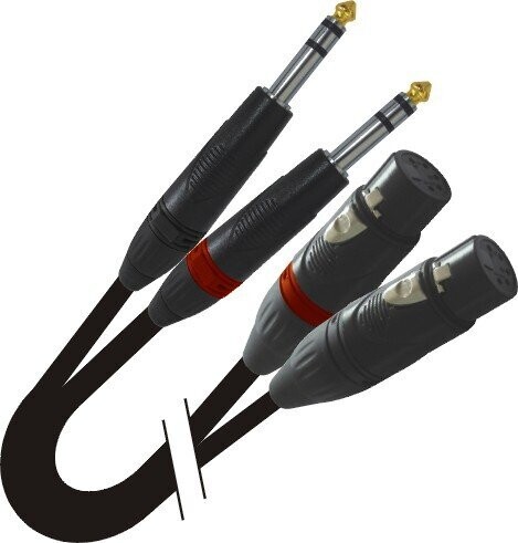 ProX XC-DSXF10 (10ft Dual 1/4" TRS-M to Dual XLR3-F High Performance Cable)