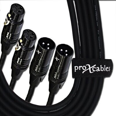 ProX XC-DXLR05 (5ft Dual XLR-M to Dual XLR-F Cable)