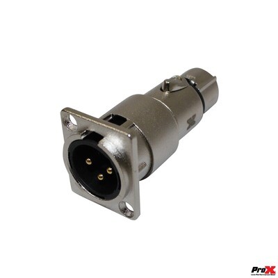 ProX XC-3MDF Panel Mount XLR Male To Female Adapter